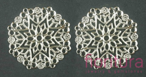 BAZA, ŁĄCZNIK,ZAWIESZKA FILIGRAN 35x35MM KOLOR STARE SREBRO