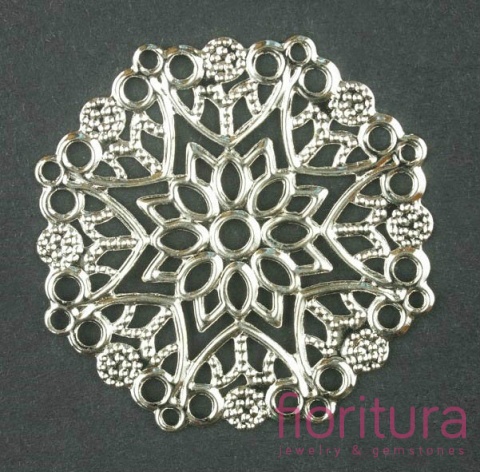 BAZA, ŁĄCZNIK,ZAWIESZKA FILIGRAN 35x35MM KOLOR STARE SREBRO