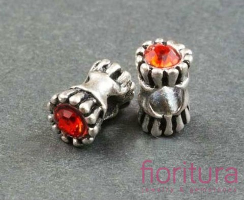 PRZEKŁADKA Z KRYSZTAŁKAMI RED 14x8MM PRZEKŁADKA Z KRYSZTAŁKAMI RED 14x8MM
