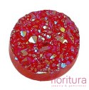 KABOSZON AKRYLOWY DRUZY KOŁO 12MM KOLOR RED AB