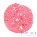 KABOSZON AKRYLOWY DRUZY KOŁO 12MM KOLOR PINK AB