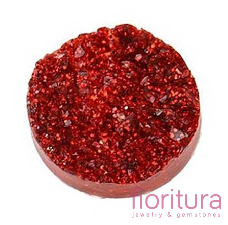 KABOSZON AKRYLOWY DRUZY KOŁO 12MM KOLOR RED