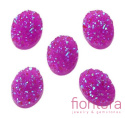 KABOSZON AKRYLOWY DRUZY OWAL 18x13MM KOLOR PURPLE AB