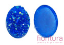 KABOSZON AKRYLOWY DRUZY OWAL 18x13MM KOLOR ROYAL BLUE AB