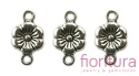  ŁĄCZNIK KWIAT 18x10x2MM KOLOR STARE SREBRO