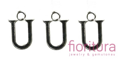 ZAWIESZKA LITERA U 15x11MM KOLOR SREBRNY