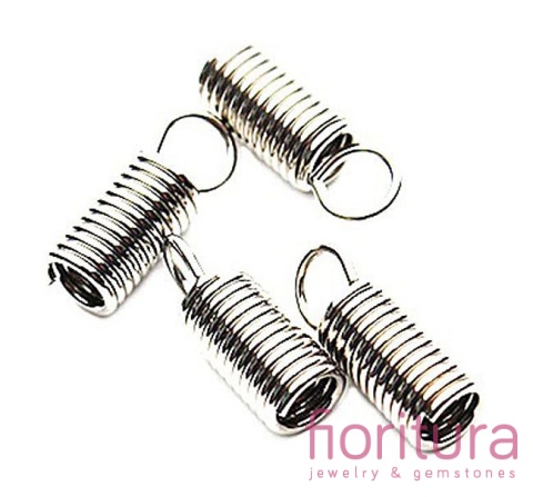 KOŃCÓWKA SPRĘŻYNKA 3,5MM KOLOR STARE SREBRO