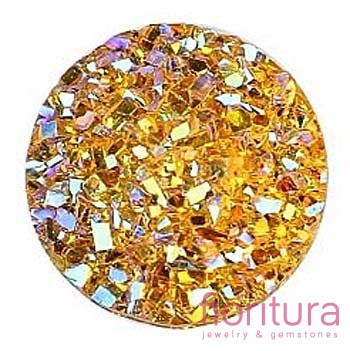 KABOSZON AKRYLOWY DRUZY KOŁO 12MM KOLOR YELLOW AB