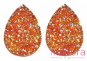 KABOSZON AKRYLOWY DRUZY ŁEZKA 25x18MM KOLOR ORANGE AB