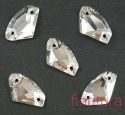 KORALIKI KRYSZTAŁOWE FASETOWANE DO PRZYSZYCIA 15x9x4MM KOLOR CRYSTAL