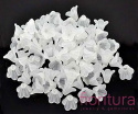 KORALIKI AKRYLOWE KWIAT 14x10MM KOLOR WHITE MAT