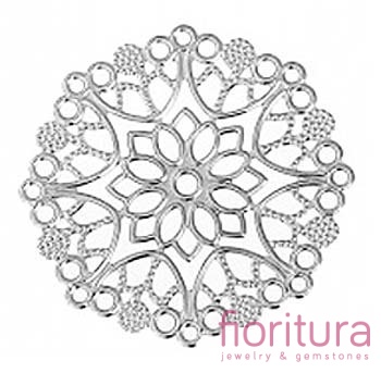 BAZA, ŁĄCZNIK,ZAWIESZKA FILIGRAN 35x35MM KOLOR STARE SREBRO