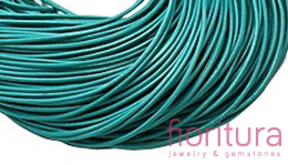 RZEMIEŃ OKRĄGŁY SKÓRA NATURALNA 1MM KOLOR DARK TURQUOISE