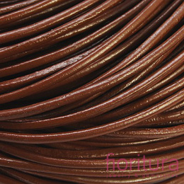 RZEMIEŃ OKRĄGŁY SKÓRA NATURALNA 2MM KOLOR SADDLE BROWN