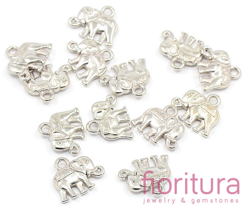 ZAWIESZKA SŁOŃ 14x12MM KOLOR STARE SREBRO