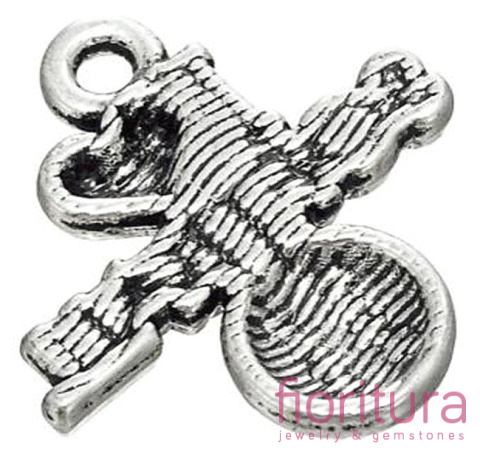 ZAWIESZKA I LOVE SOFTBALL 21x19MM KOLOR STARE SREBRO