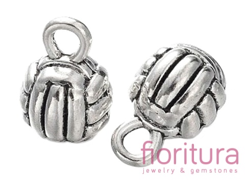 ZAWIESZKA PRZESTRZENNA 3D PIŁKA DO SIATKÓWKI 15x9MM KOLOR STARE SREBRO