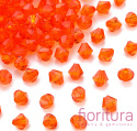 KORALIKI AKRYLOWE BICON FASETOWANE 5MM KOLOR ORANGE RED TRANSPARENT NR 07