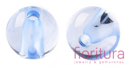 KORALIKI AKRYLOWE KULA 10MM KOLOR CORNFLOWER BLUE TRANSPARENT NR 749