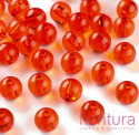 KORALIKI AKRYLOWE KULA 10MM KOLOR DARK ORANGE TRANSPARENT NR 726