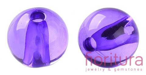 KORALIKI AKRYLOWE KULA 10MM KOLOR BLUE VIOLET TRANSPARENT NR 748