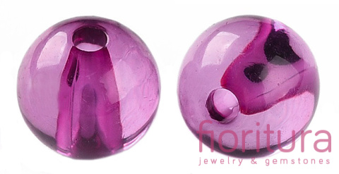 KORALIKI AKRYLOWE KULA 10MM KOLOR MAGENTA TRANSPARENT NR 743