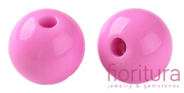 KORALIKI AKRYLOWE KULA 10MM KOLOR HOT PINK OPAQUE NR A02