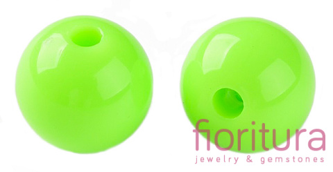 KORALIKI AKRYLOWE KULA 10MM KOLOR LIME OPAQUE NR A30