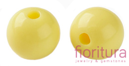 KORALIKI AKRYLOWE KULA 10MM KOLOR YELLOW OPAQUE NR A10