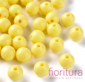 KORALIKI AKRYLOWE KULA 10MM KOLOR YELLOW OPAQUE NR A10