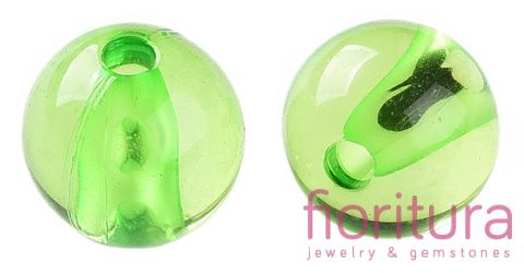 KORALIKI AKRYLOWE KULA 10MM KOLOR LAWN GREEN TRANSPARENT NR 734