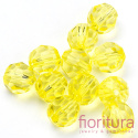 KORALIKI AKRYLOWE KULA FASETOWANA 6MM KOLOR YELLOW TRANSPARENT NR V21