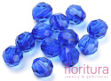 KORALIKI AKRYLOWE KULA FASETOWANA 6MM KOLOR BLUE TRANSPARENT NR V44