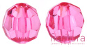 KORALIKI AKRYLOWE KULA FASETOWANA 6MM KOLOR HOT PINK TRANSPARENT NR V08