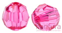 KORALIKI AKRYLOWE KULA FASETOWANA 6MM KOLOR HOT PINK TRANSPARENT NR V08