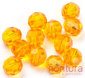 KORALIKI AKRYLOWE KULA FASETOWANA 6MM KOLOR ORANGE TRANSPARENT NR V24