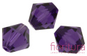 KORALIKI KRYSZTAŁOWE FASETOWANE BICON 6MM KOLOR PURPLE