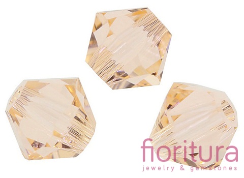 KORALIKI KRYSZTAŁOWE FASETOWANE BICON 6MM KOLOR PEACH PUFF