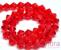KORALIKI KRYSZTAŁOWE FASETOWANE BICON 6MM KOLOR RED KORALIKI KRYSZTAŁOWE FASETOWANE BICON 6MM KOLOR RED