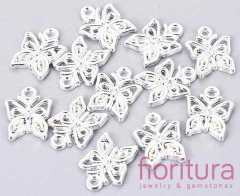 ZAWIESZKA MOTYLEK 15x12,5x2MM KOLOR SREBRNY