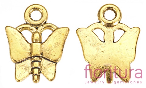 ZAWIESZKA MOTYLEK 15x12x1,5MM KOLOR ANTYCZNY ZŁOTY