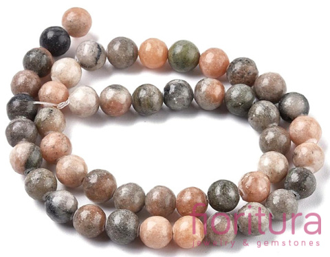 KAMIEŃ NATURALNY JASPIS ZEBRA KULA 8MM