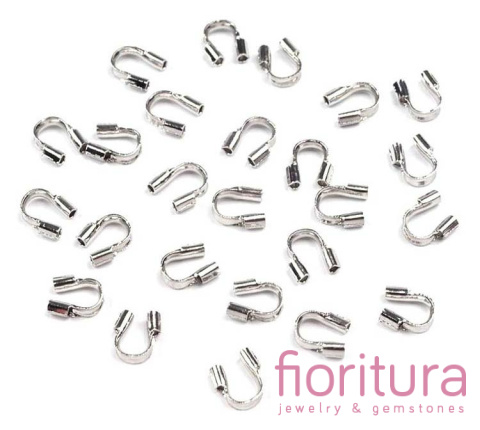 KOŃCÓWKA DO LINEK PODKÓWKA 5x5MM KOLOR STARE SREBRO