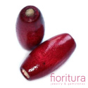 KORALIKI DREWNIANE OWAL 15x7MM KOLOR BURGUND