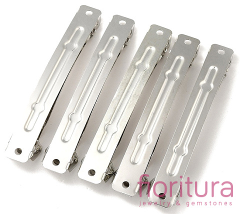 BAZA SPINKI DO WŁOSÓW BARRETTE 83x14MM KOLOR STARE SREBRO