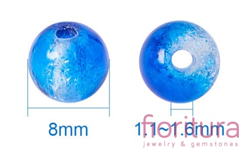 ZESTAW KORALIKÓW SZKLANYCH CRACLE  KULA 8MM 10 KOLORÓW 300 SZT