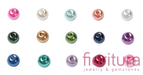 ZESTAW KORALIKÓW SZKLANYCH  PEREŁ KULA 6MM 15 KOLORÓW 1050 SZT