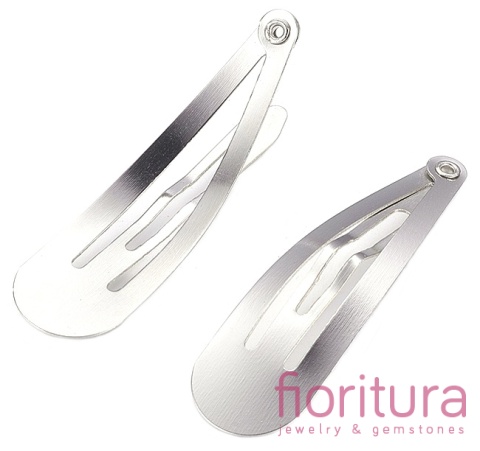 BAZA SPINKI DO WŁOSÓW 48x13MM KOLOR STARE SREBRO