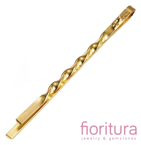 BAZA WSUWKI DO WŁOSÓW Z UCHWYTEM DO PODWIESZANIA 55x2x3-6MM KOLOR ZŁOTY