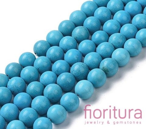 KAMIEŃ NATURALNY BARWIONY HOWLIT NIEBIESKI KULA 10MM